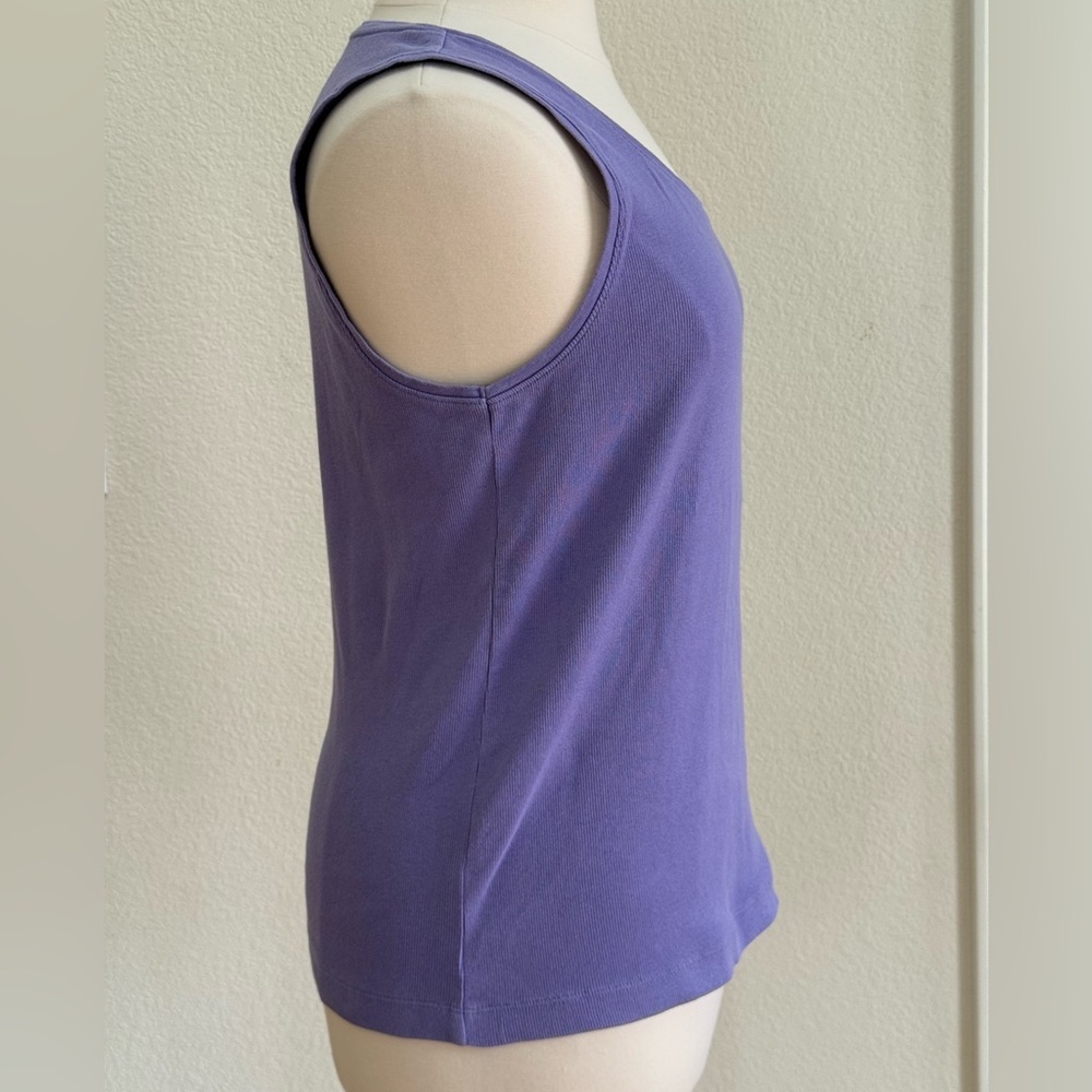 Chico's Lavender Sleeveless Ribbed Tank Top-Size 16 Chico’s size 3 - Picture 5 of 7